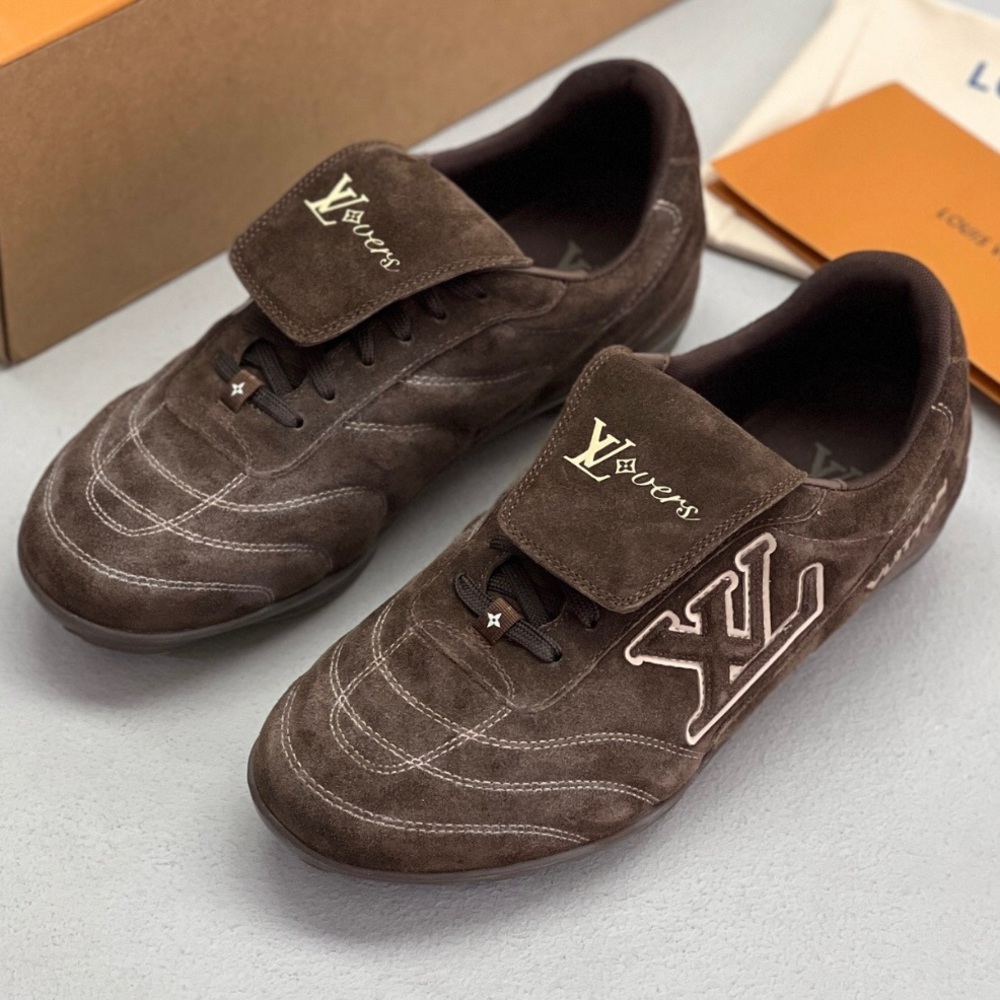 Louis Vuitton Brown Suede Sneakers